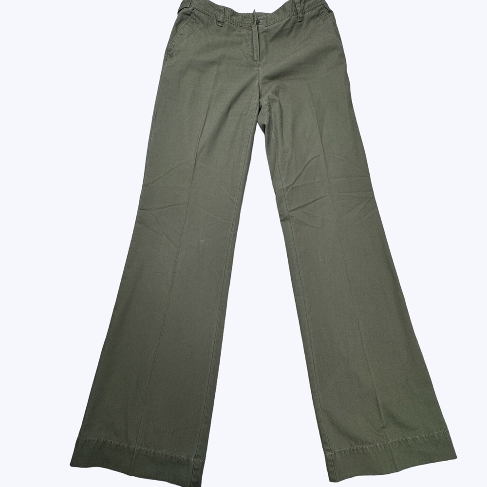 J. Jill Pants Women's Size 10T Below Waist‎ Olive Green 100% Cotton